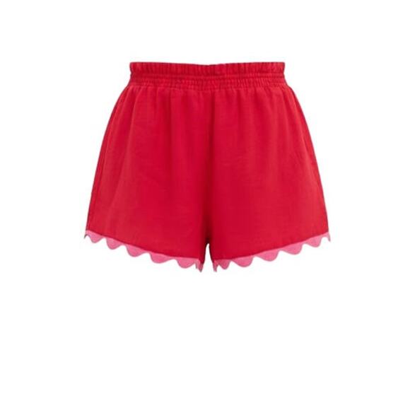 TUCKERNUCK Hibiscus Red Linen Ava Short Size XS NWT Retail $128 Tuckernuck - Picture 2 of 3